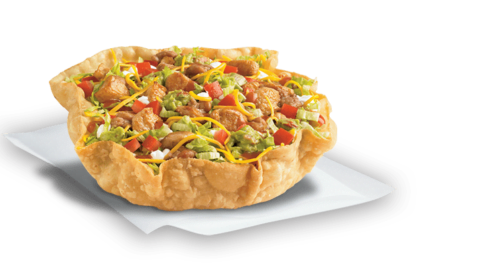 Die-cut tortilla bowl